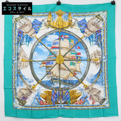 HERMES エルメス VIVE LE VENT 風よ吹け カレ90 シルク スカーフ