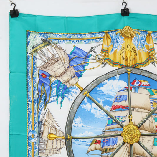 HERMES VIVE LE VENT “Let the Wind Blow” Carré 90 Silk Scarf