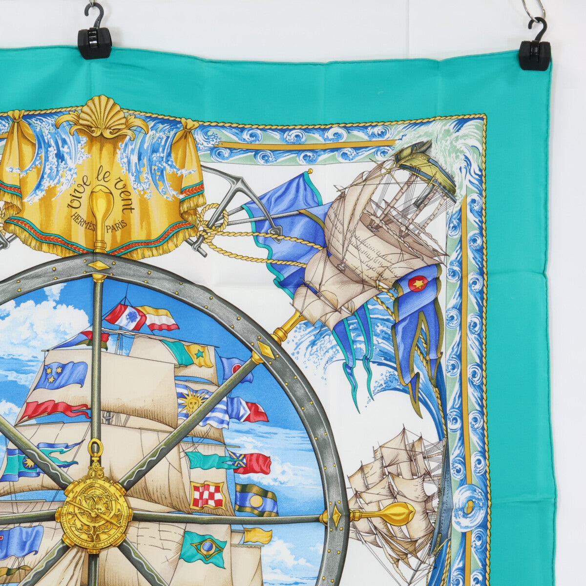 HERMES エルメス VIVE LE VENT 風よ吹け カレ90 シルク スカーフ