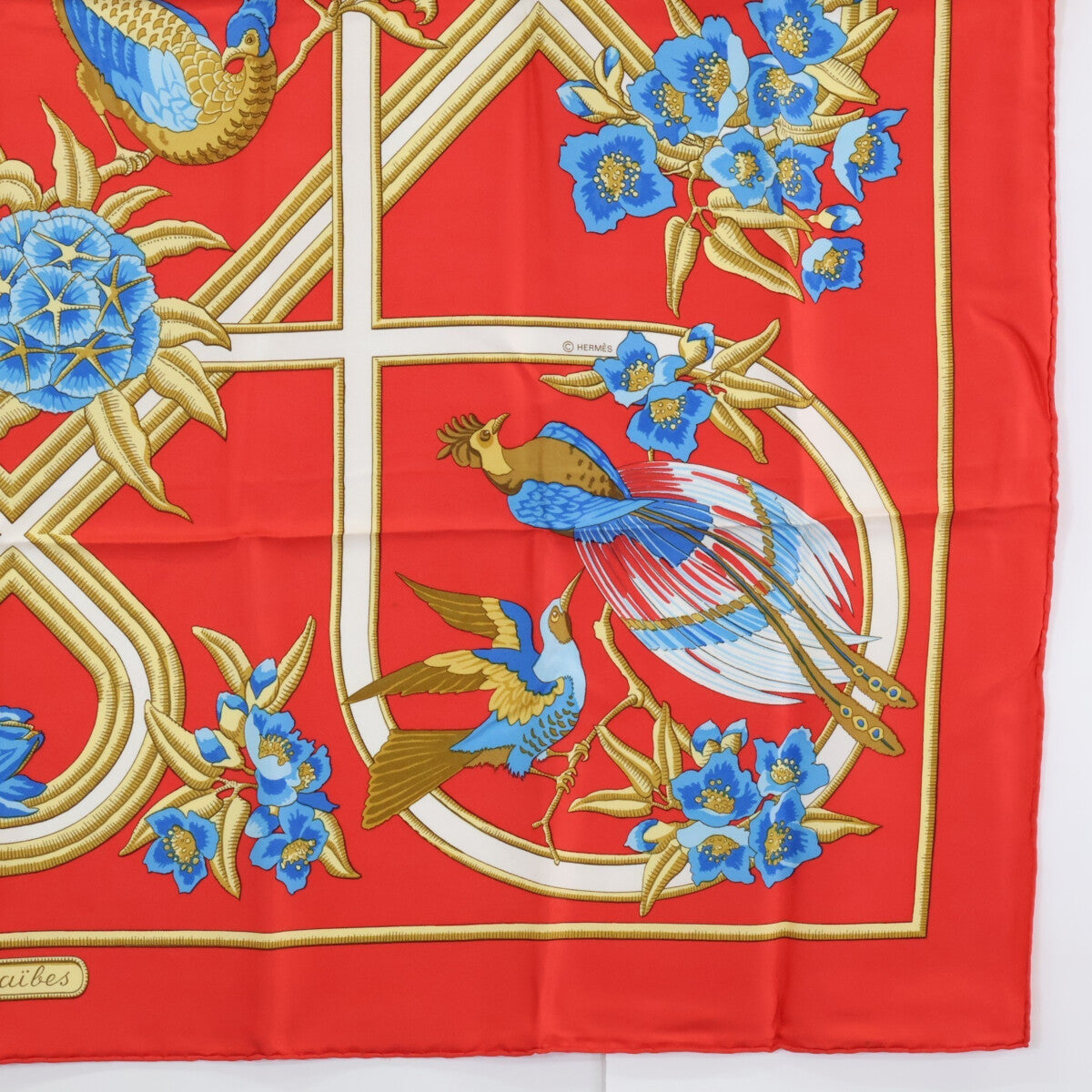 HERMES エルメス Caraibes カリブ朝 カレ90 スカーフ