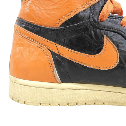 NIKE ナイキ エアジョーダン1 ハイ シャッタード バックボード3.0 シューズ メンズ オレンジ×ブラック 27.5cm 555088-028 シューズ