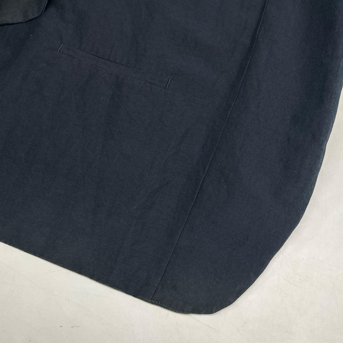 Phlannel Phlannel navy cotton × linen tailored jacket jacket