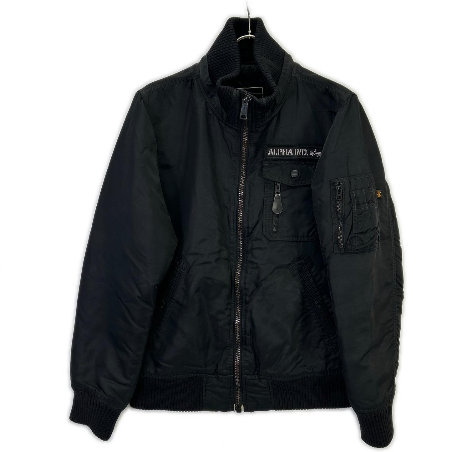 ALPHA INDUSTRIES アルファインダストリーズ 21220-001 ブラック フライトジャケット ジャケット