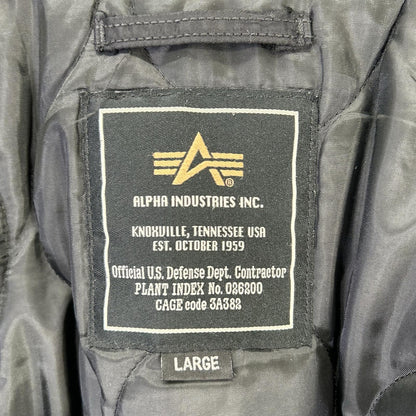 ALPHA INDUSTRIES アルファインダストリーズ 21220-001 ブラック フライトジャケット ジャケット