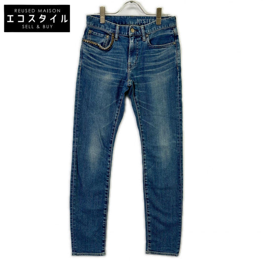 HYSTERIC GLAMOUR ヒステリックグラマー 02213AP15 ブルー スタッズ スリムパンツ ボトムス