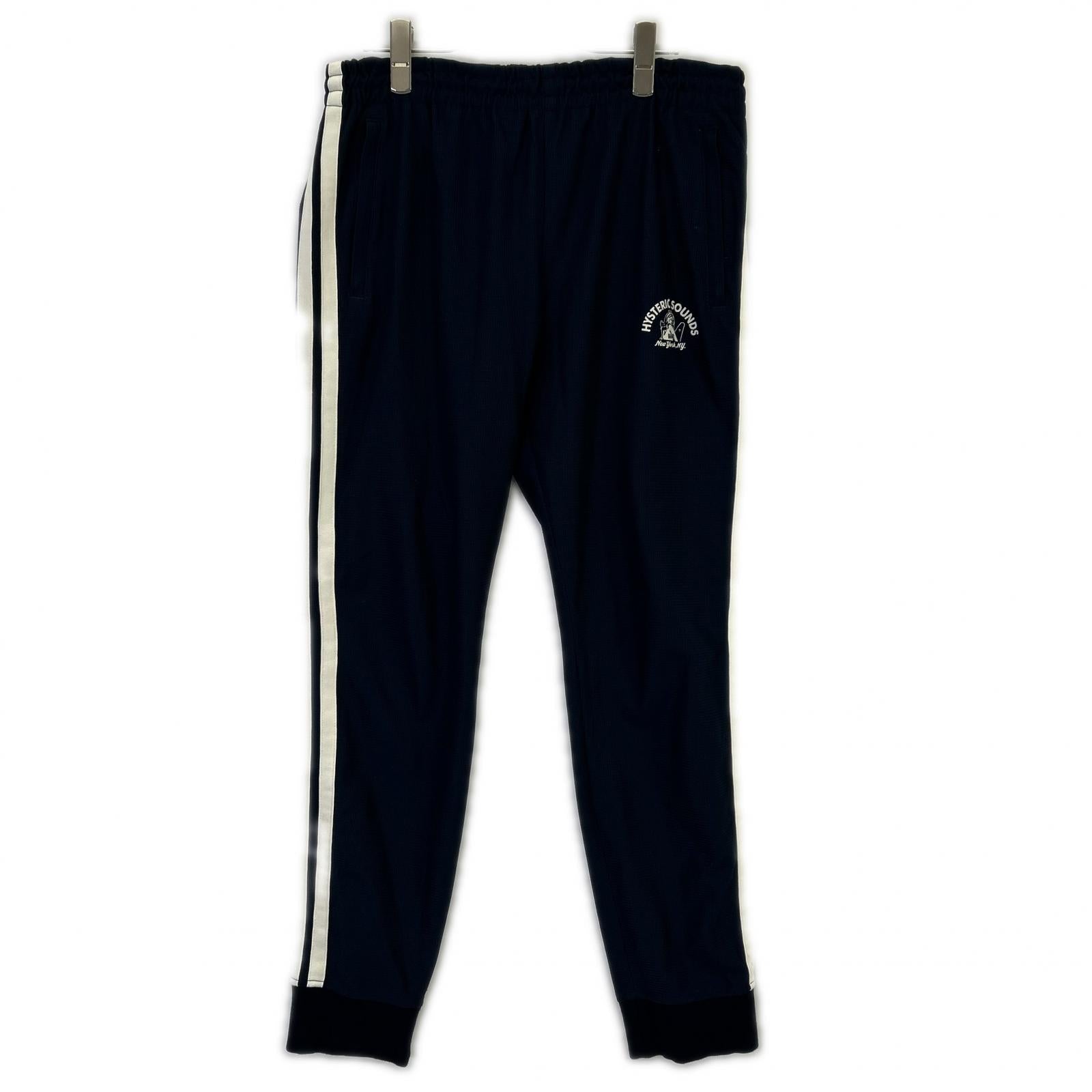 HYSTERIC GLAMOUR Hysteric Glamour 02172AP01 Navy mesh track pants Bottoms