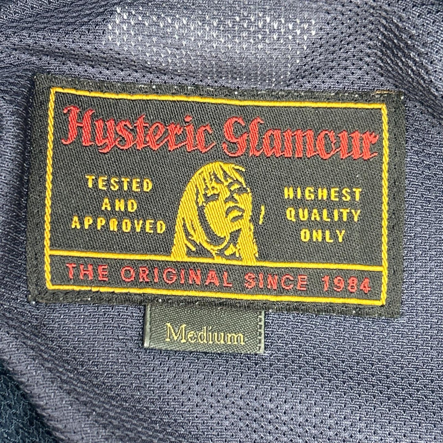HYSTERIC GLAMOUR Hysteric Glamour 02172AP01 Navy mesh track pants Bottoms