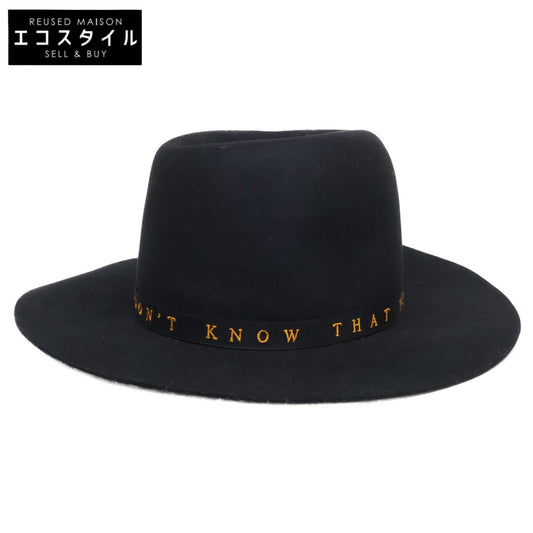 HYSTERIC GLAMOUR ヒステリックグラマー x STETSON ステットソン 【美品】02173QH07 MESSAGE 刺繍リボンハット 帽子