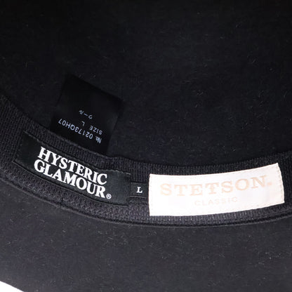 HYSTERIC GLAMOUR ヒステリックグラマー x STETSON ステットソン 【美品】02173QH07 MESSAGE 刺繍リボンハット 帽子