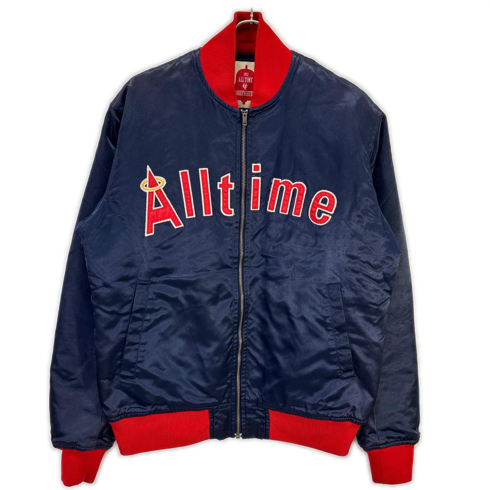 corefigter コアファイター ネイビー×レッド All time 中綿スタジャン ジャケット
