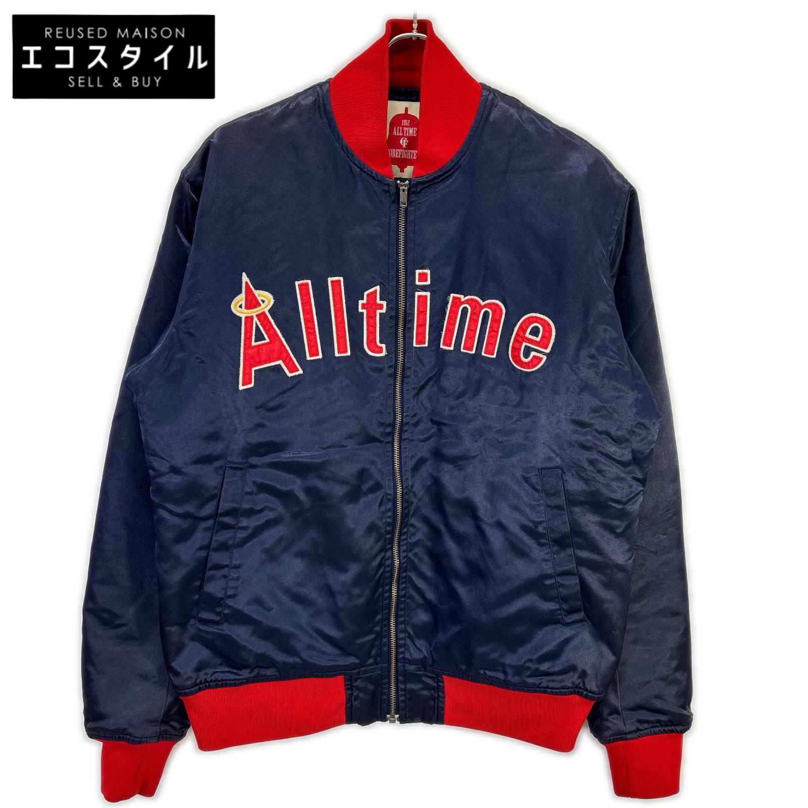 corefigter コアファイター ネイビー×レッド All time 中綿スタジャン ジャケット
