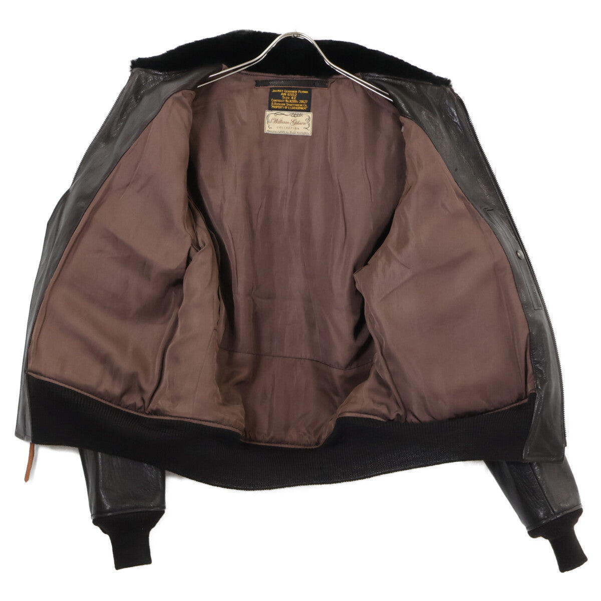 BUZZ RICKSON'S バズリクソンズ 【美品】BR80671 WILLIAM GIBSON COLLECTION AN6552 茶芯 ゴートスキン フライト ジャケット