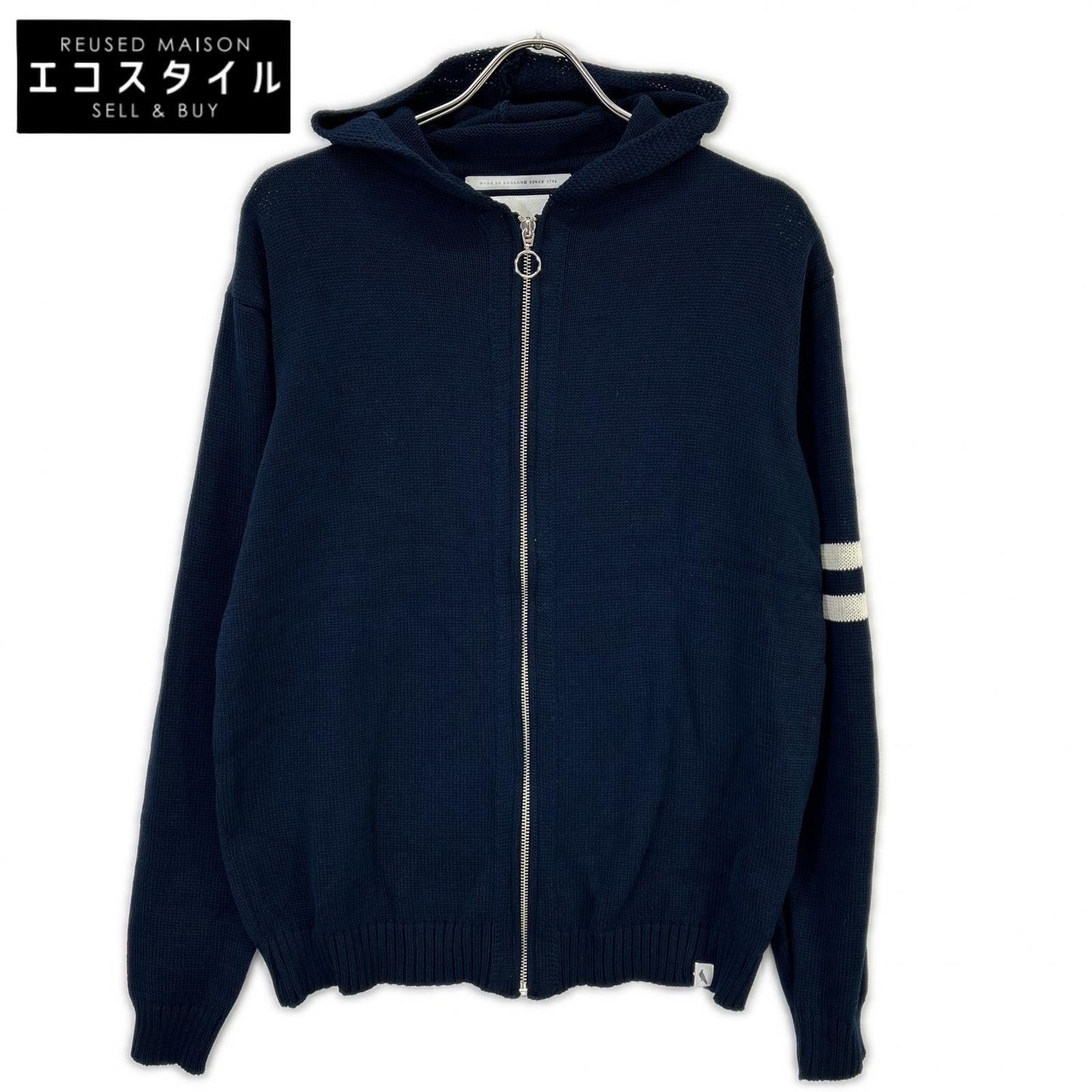 PEREGRINE ペレグリン CO-100 ネイビー ジップ ニットジャケット ジャケット