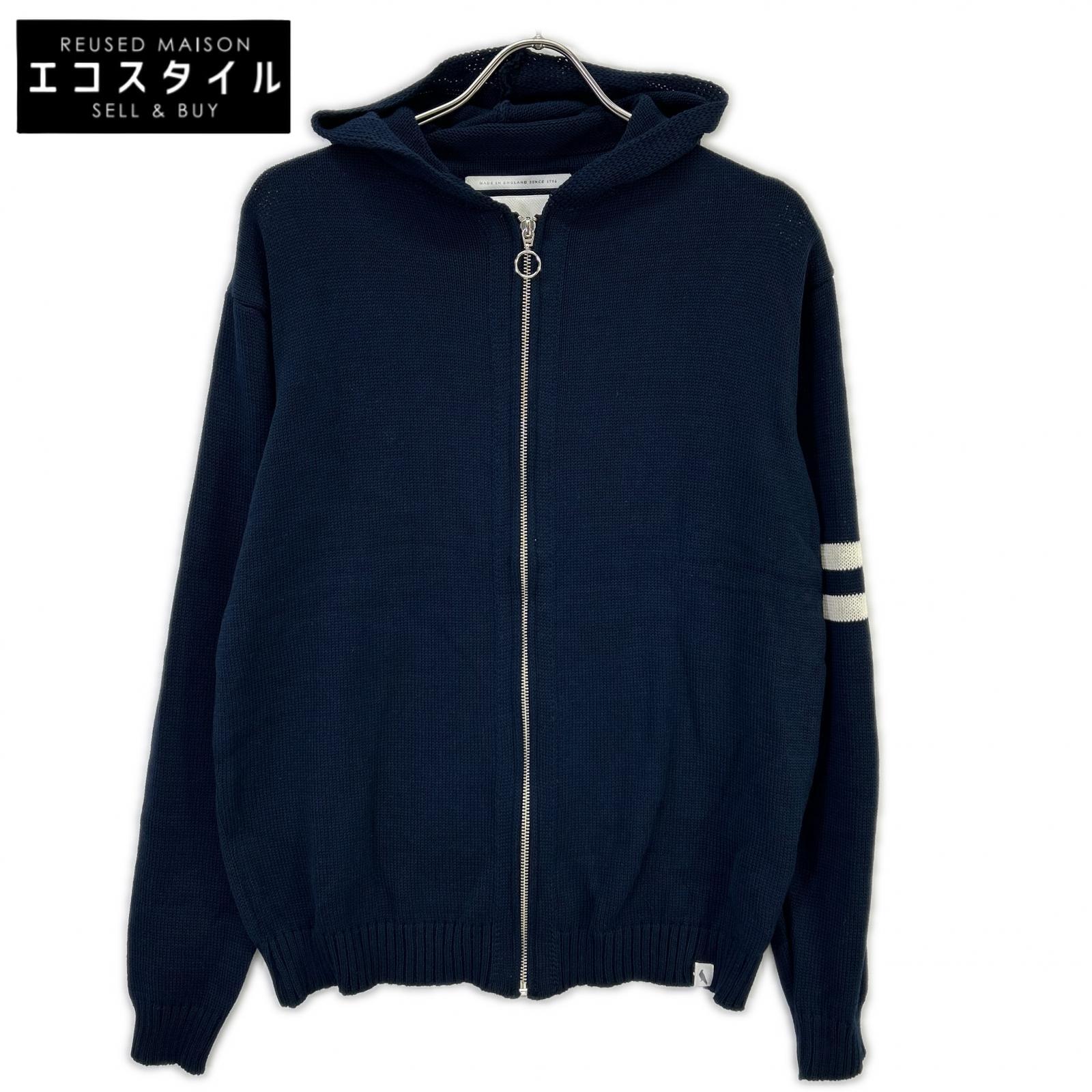 PEREGRINE ペレグリン CO-100 ネイビー ジップ ニットジャケット ジャケット