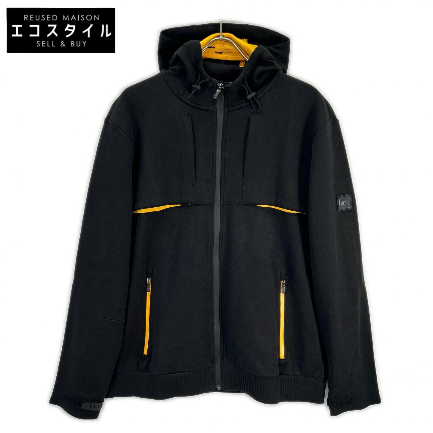 HUGO BOSS ヒューゴボス 10223627 ブラック ジップ パーカー トップス