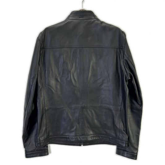 HUGO BOSS ヒューゴボス 10204714 ブラック オールレザー シングルライダースジャケット ジャケット