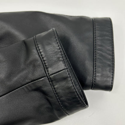 HUGO BOSS ヒューゴボス 10204714 ブラック オールレザー シングルライダースジャケット ジャケット