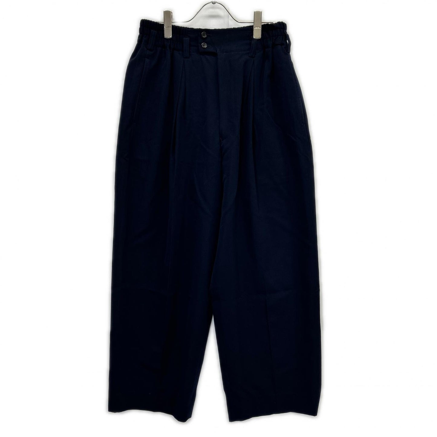 COMMEdesGARCONS HOMME PLUS コムデギャルソンオムプリュス ネイビー タック ストレートパンツ ボトムス