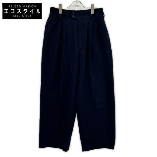 COMMEdesGARCONS HOMME PLUS コムデギャルソンオムプリュス ネイビー タック ストレートパンツ ボトムス