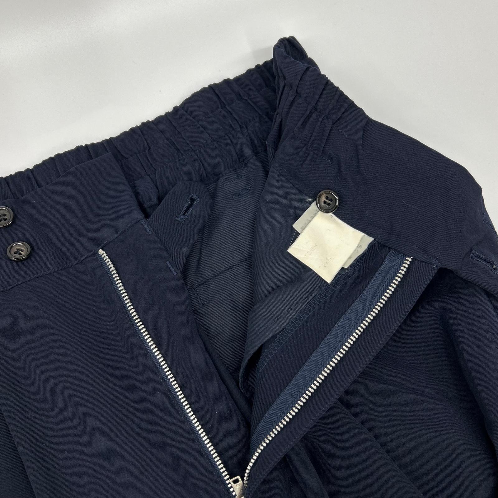 COMMEdesGARCONS HOMME PLUS コムデギャルソンオムプリュス ネイビー タック ストレートパンツ ボトムス