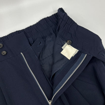 COMMEdesGARCONS HOMME PLUS コムデギャルソンオムプリュス ネイビー タック ストレートパンツ ボトムス