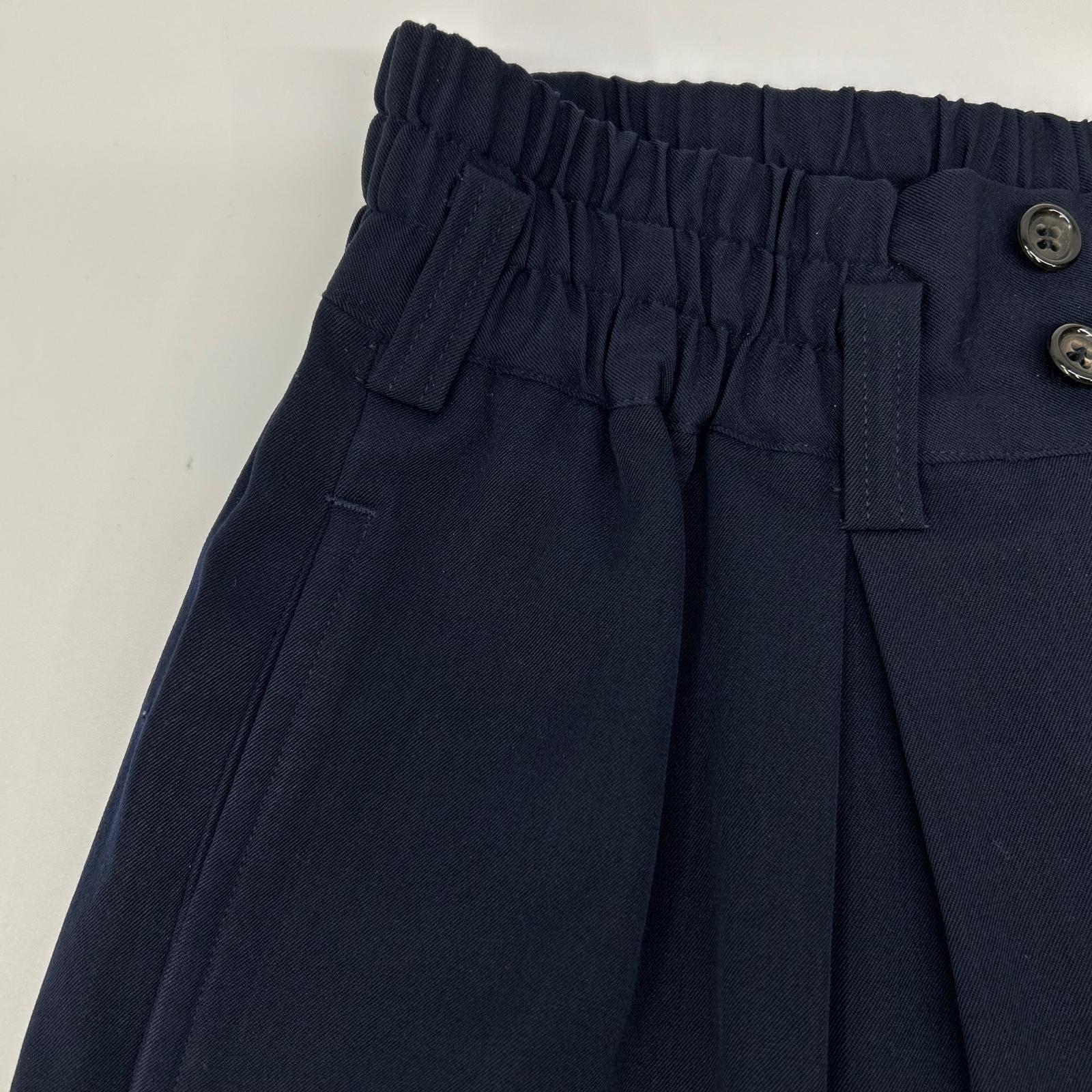 COMMEdesGARCONS HOMME PLUS コムデギャルソンオムプリュス ネイビー タック ストレートパンツ ボトムス