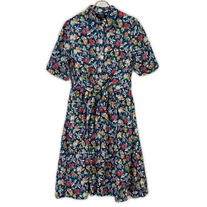 LAUREN RALPH LAUREN ローレン ラルフローレン ネイビー ボタニカル シャツワンピース ワンピース