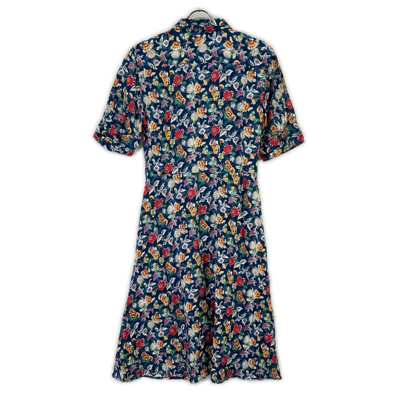 LAUREN RALPH LAUREN ローレン ラルフローレン ネイビー ボタニカル シャツワンピース ワンピース