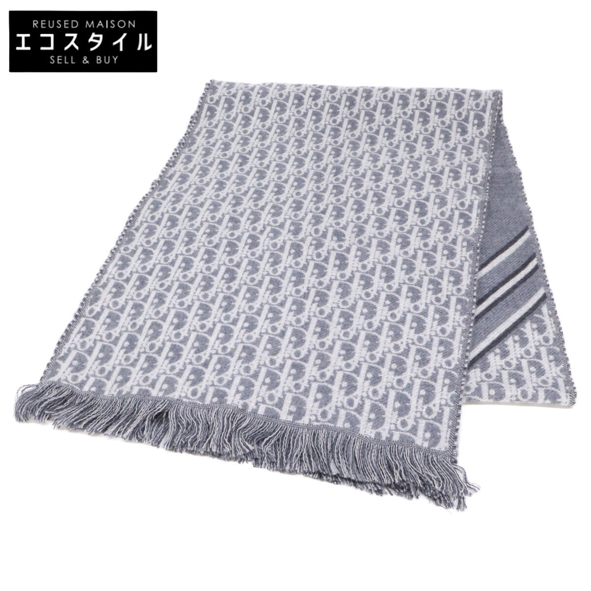 DIOR Dior [excellent condition] 18E0005A0479 Oblique wool scarf