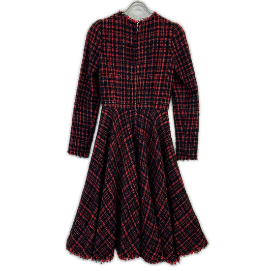 DOLCE&GABBANA ドルチェアンドガッバーナ レッド×ブラック ツイード ドレスワンピース ワンピース