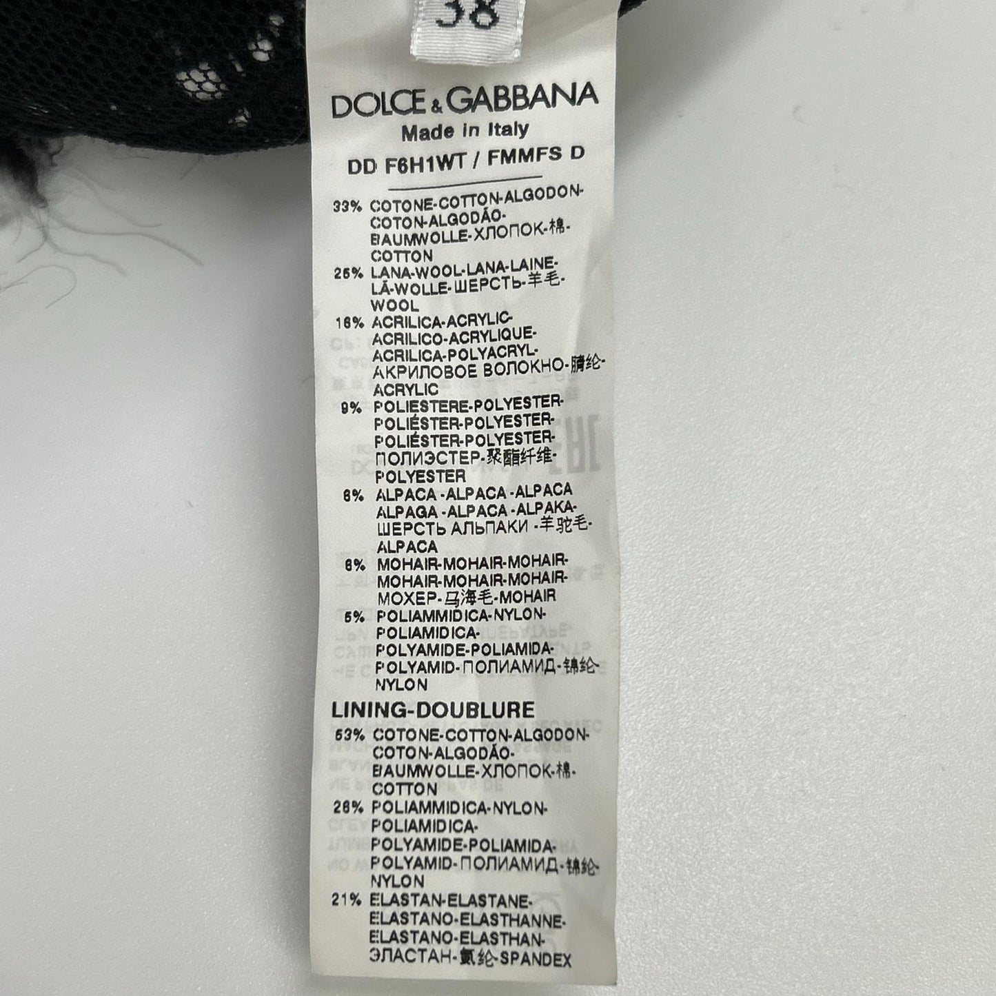 DOLCE&GABBANA 杜嘉班纳 黑色 纽扣 粗花呢 连衣裙 连衣裙