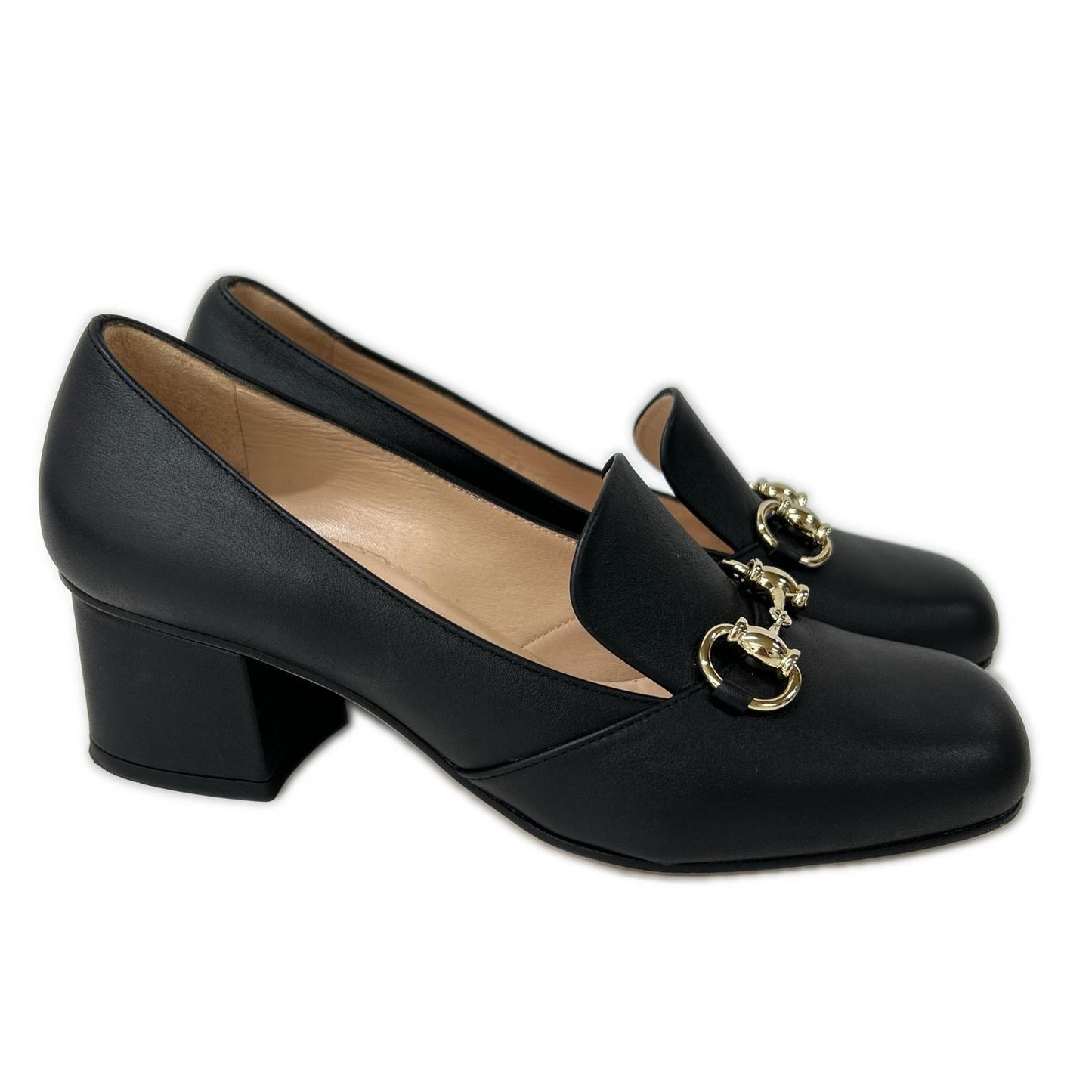 GUCCI グッチ 【美品】466701 ホースビット スクエアトゥ パンプス シューズ