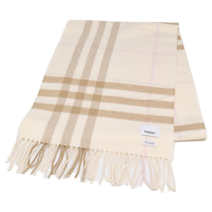 BURBERRY Burberry [excellent condition/domestically authorized] 8020814/70Q checked cashmere fringed scarf