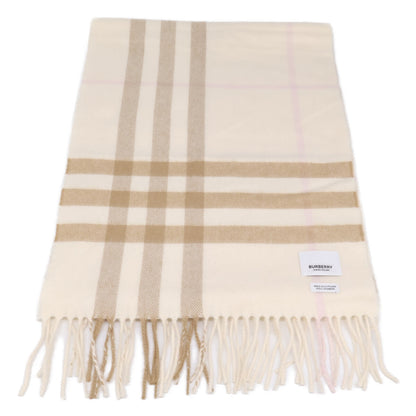 BURBERRY Burberry [excellent condition/domestically authorized] 8020814/70Q checked cashmere fringed scarf