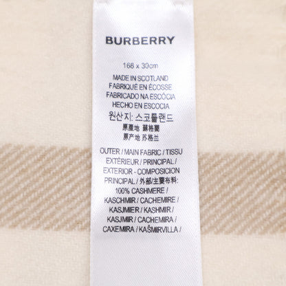 BURBERRY Burberry [excellent condition/domestically authorized] 8020814/70Q checked cashmere fringed scarf