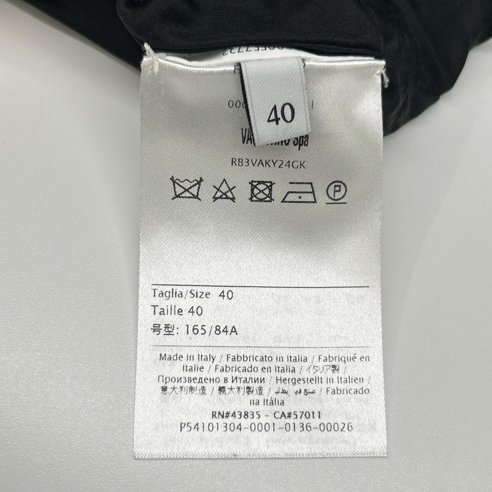VALENTINO ヴァレンティノ RB3VAKY24GK ブラック ウールシルク 花柄 ミニドレス ワンピース