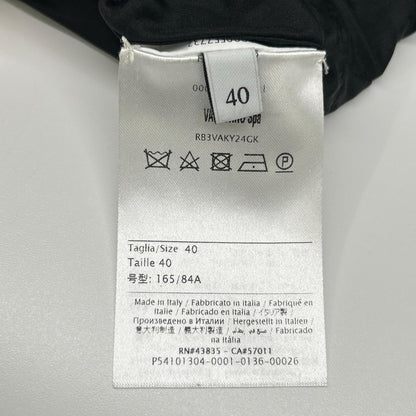 VALENTINO ヴァレンティノ RB3VAKY24GK ブラック ウールシルク 花柄 ミニドレス ワンピース