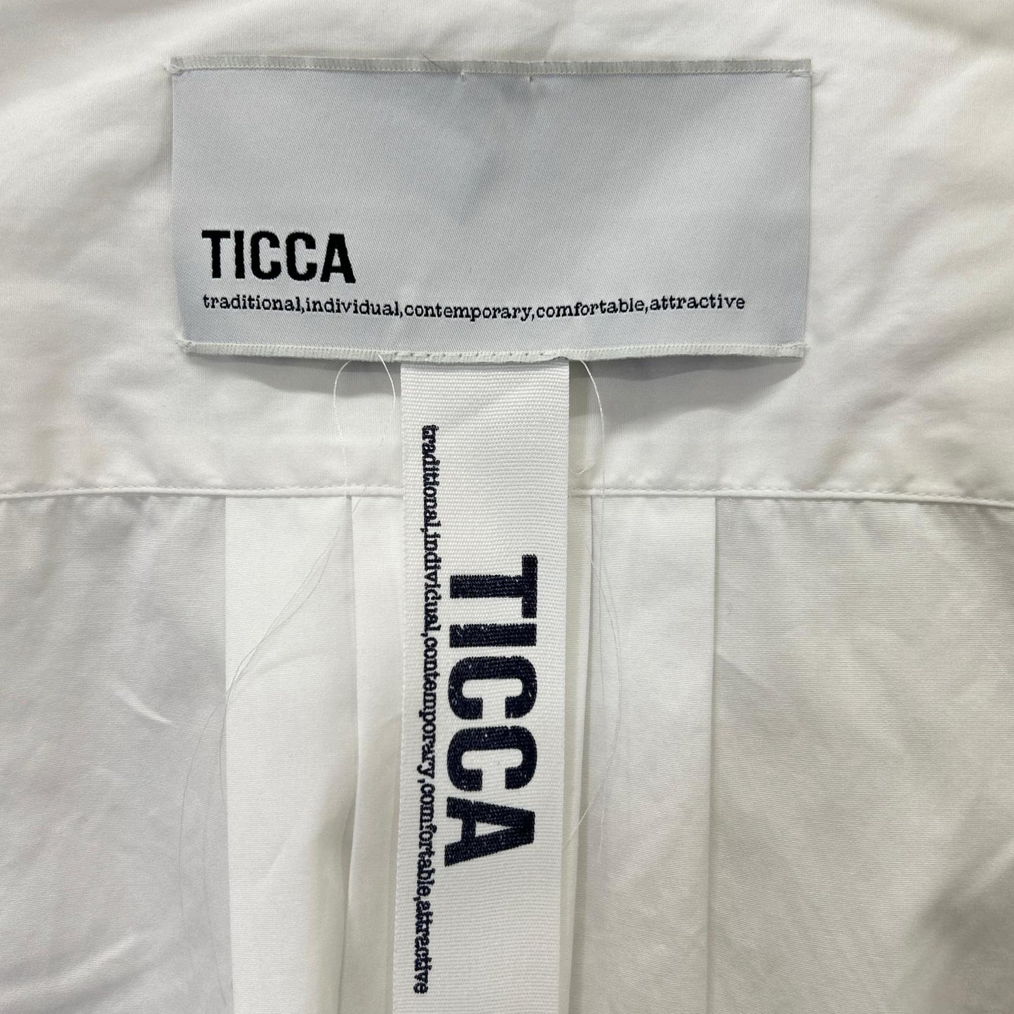 TICCA ティッカ TBCS-007 ホワイト スクエアビッグ半袖ワンピース ワンピース