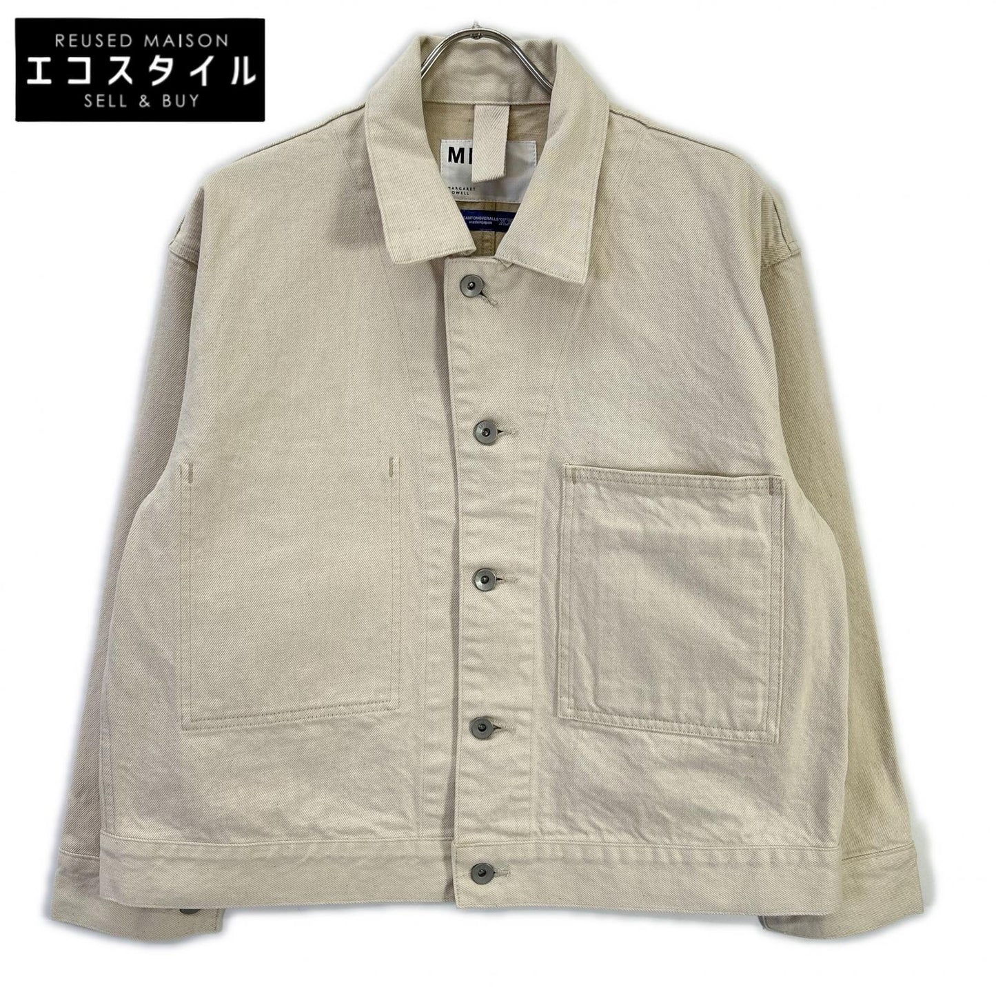MARGARET HOWELL マーガレットハウエル 25年 アイボリー CANTON NATURAL DENIM BLOUSON ジャケット