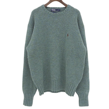 POLO RALPH LAUREN ポロ ラルフローレン ウール100 長袖 ニット トップス メンズ グリーン M トップス