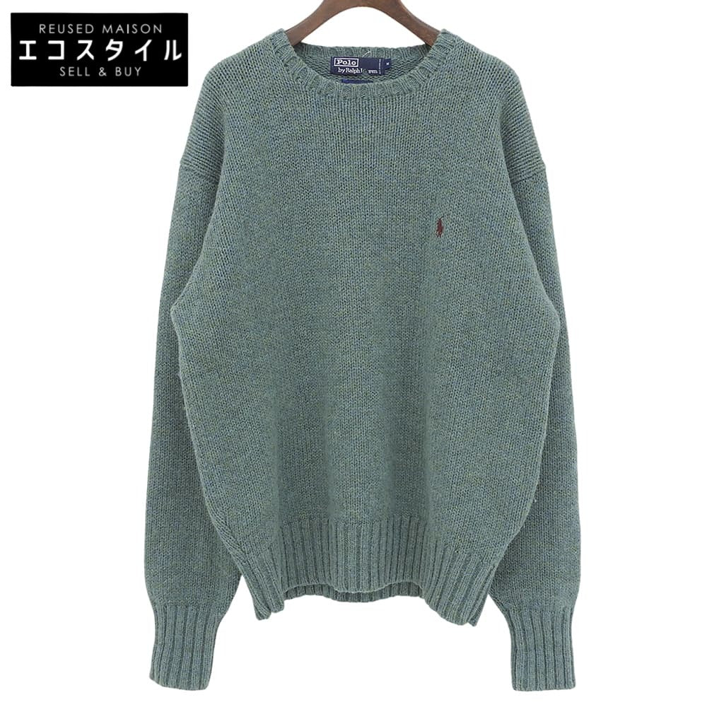 POLO RALPH LAUREN ポロ ラルフローレン ウール100 長袖 ニット トップス メンズ グリーン M トップス