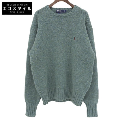 POLO RALPH LAUREN ポロ ラルフローレン ウール100 長袖 ニット トップス メンズ グリーン M トップス