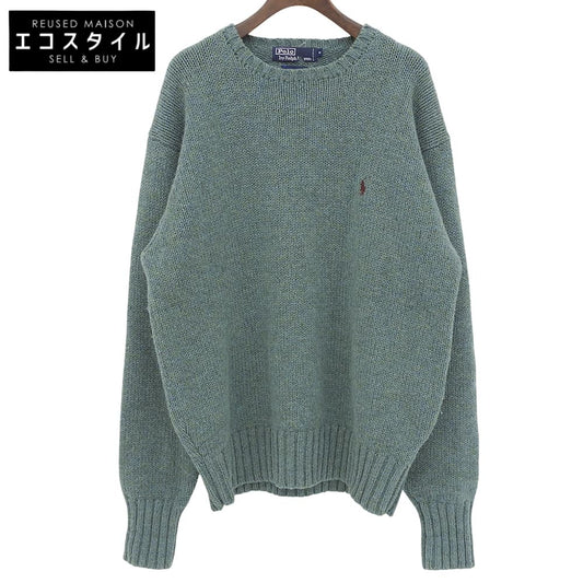 POLO RALPH LAUREN ポロ ラルフローレン ウール100 長袖 ニット トップス メンズ グリーン M トップス