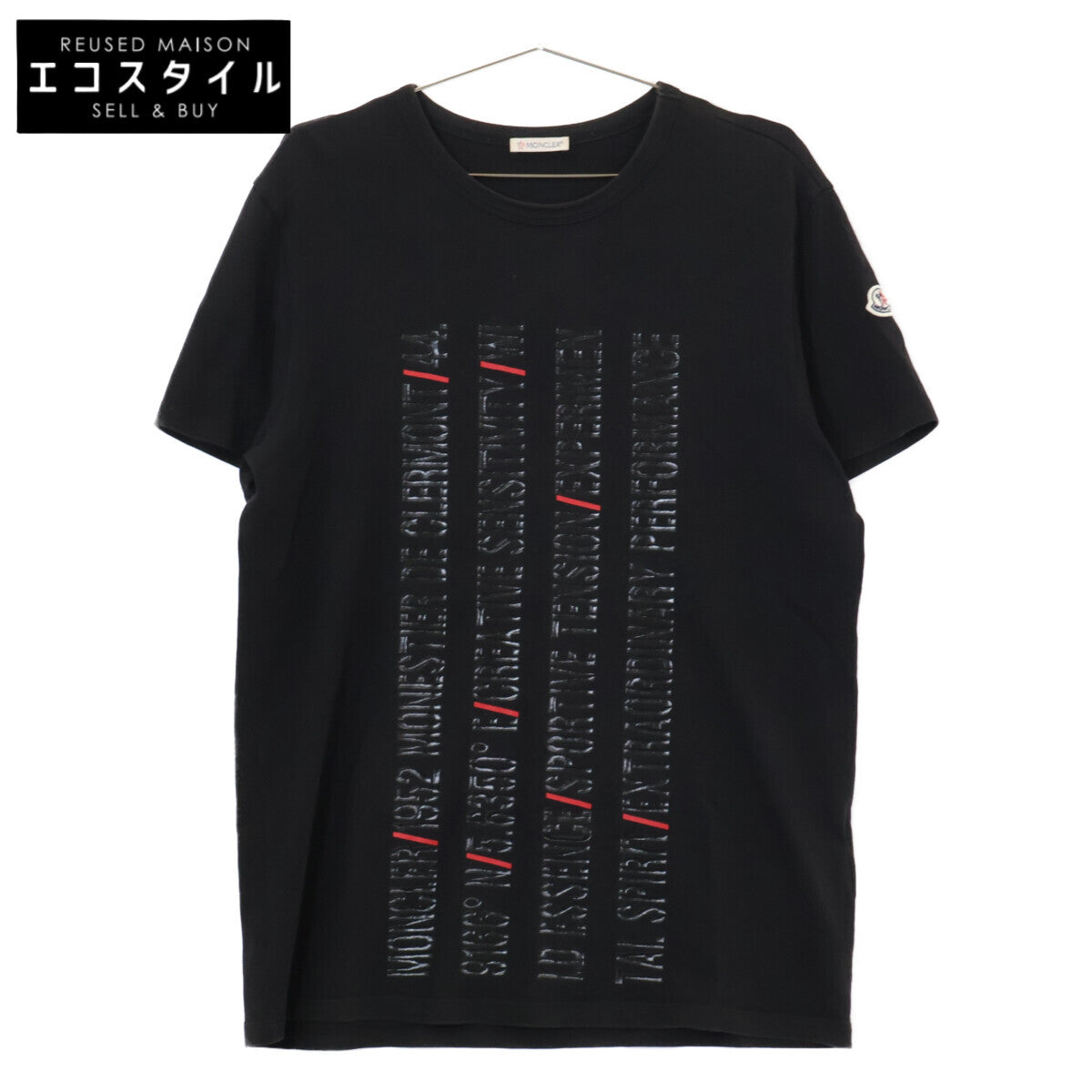MONCLER モンクレール F10918C73710 MAGLIA T-SHIRT Screen Print Lettering プリント 半袖Tシャツ トップス