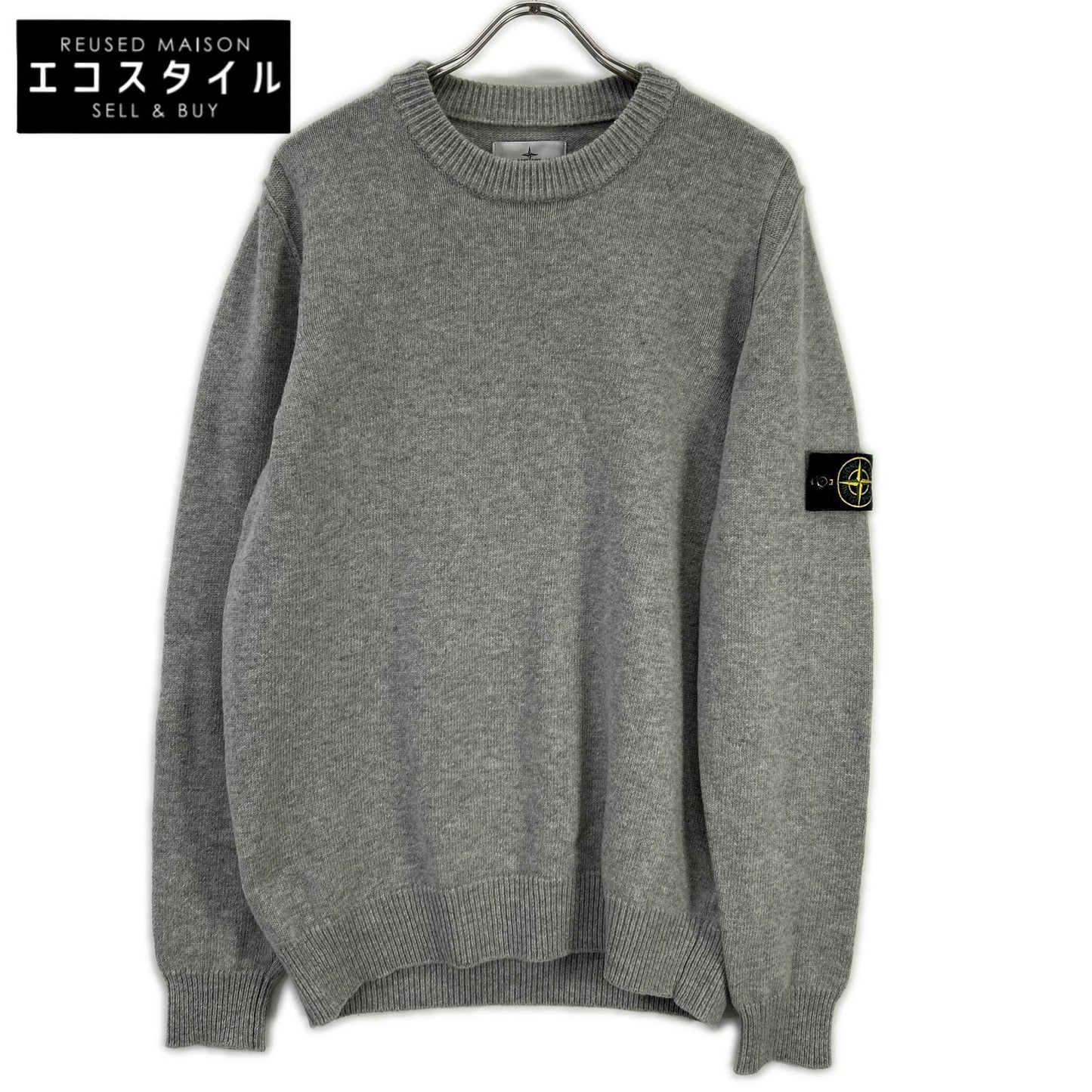 STONE ISLAND ストーンアイランド 7915508A3 グレー クルーネックニットプルオーバー トップス