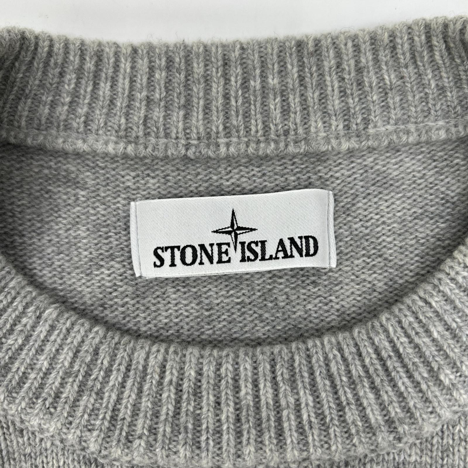 STONE ISLAND ストーンアイランド 7915508A3 グレー クルーネックニットプルオーバー トップス