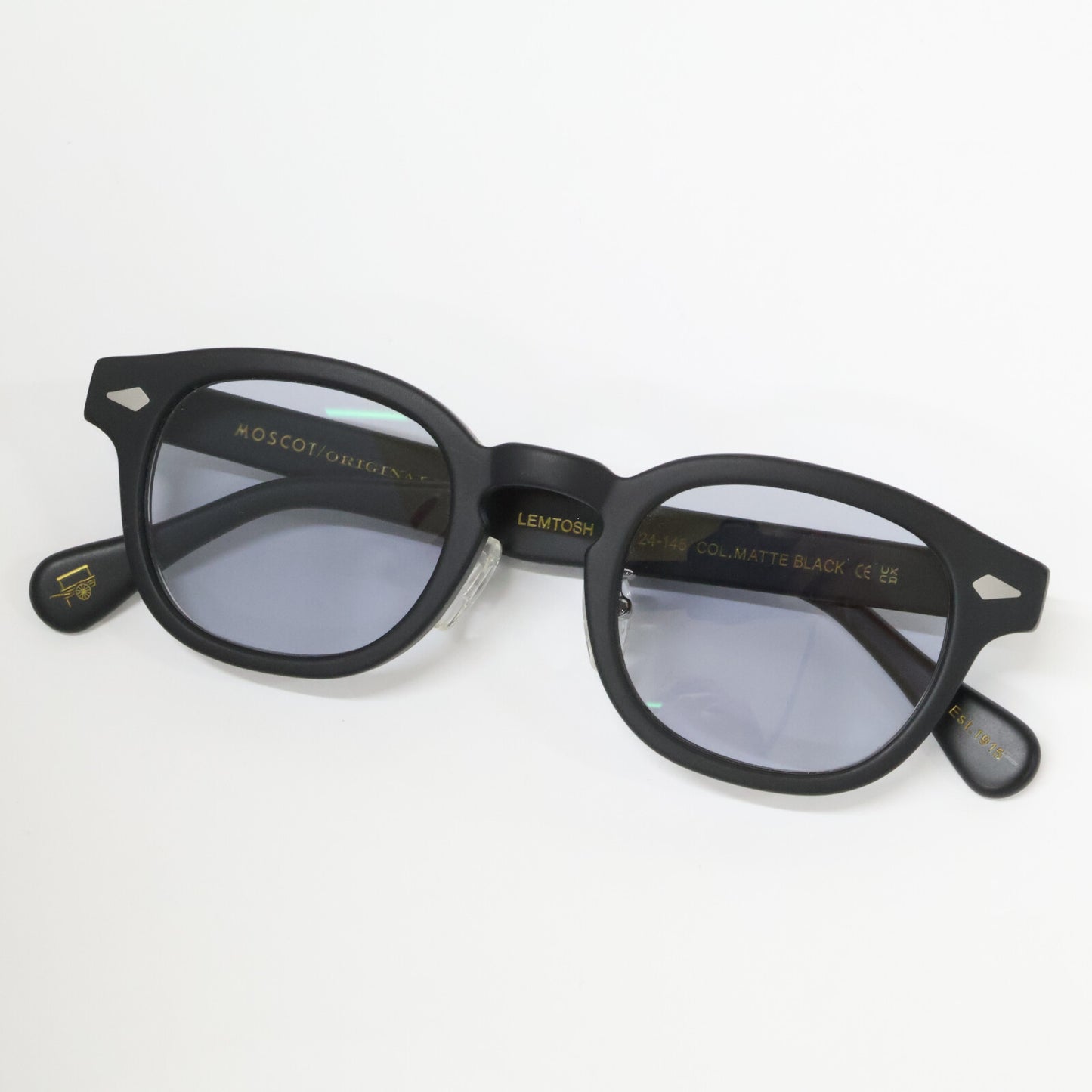 MOSCOT モスコット LEMTOSH COL.MATTE BLACK レムトッシュ 度入りレンズ ウェリントン アイウェア 眼鏡