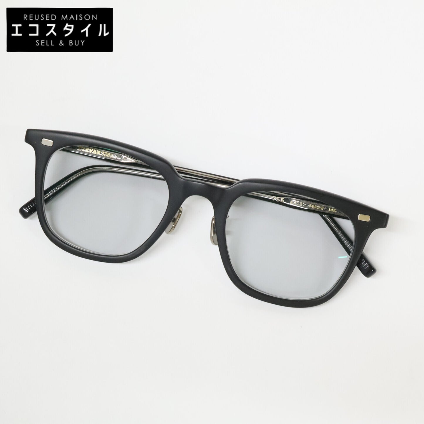 EYEVAN アイヴァン 755 c.112 度入りカーブガラスレンズ ウェリントンシェイプ サングラス