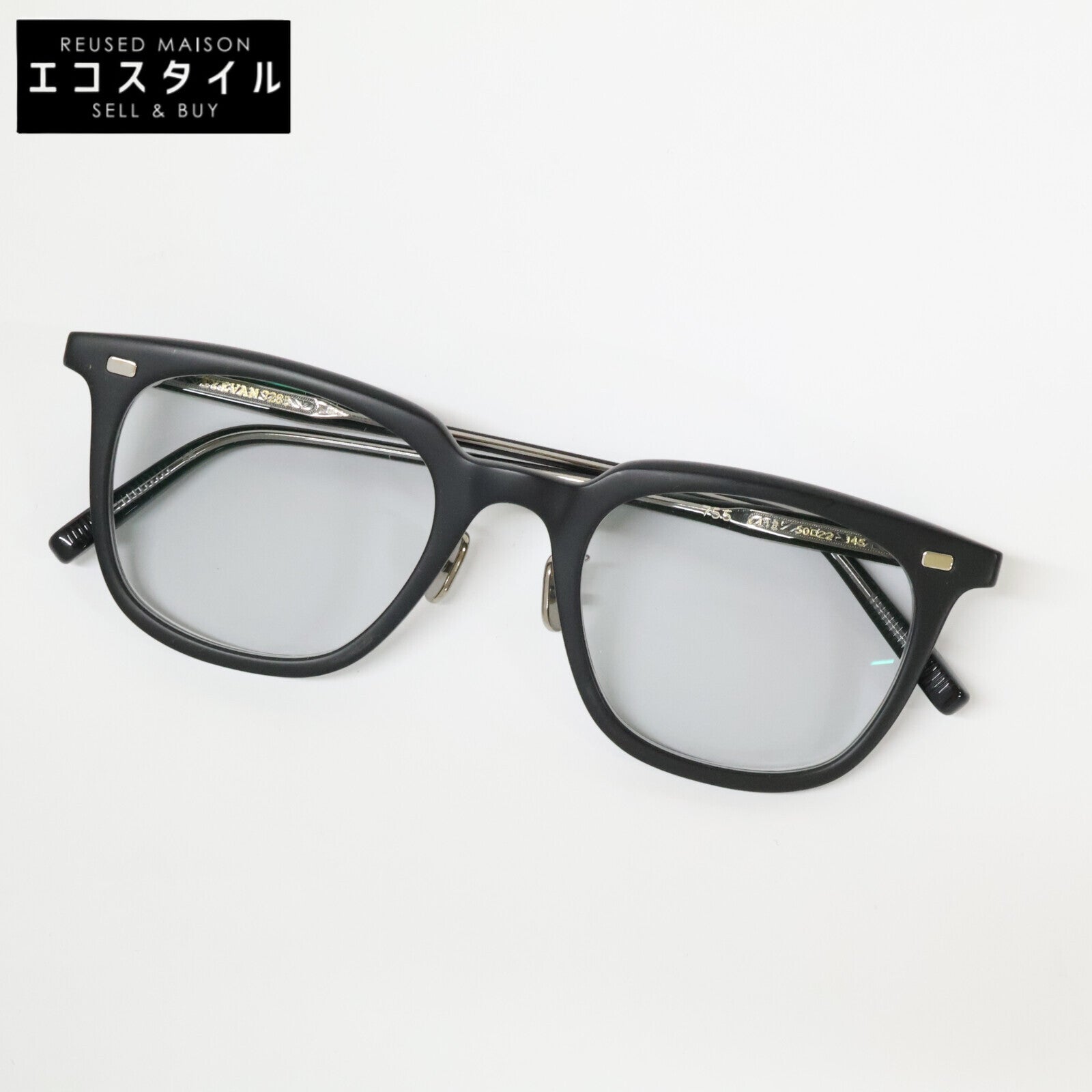 EYEVAN アイヴァン 755 c.112 度入りカーブガラスレンズ ウェリントンシェイプ サングラス