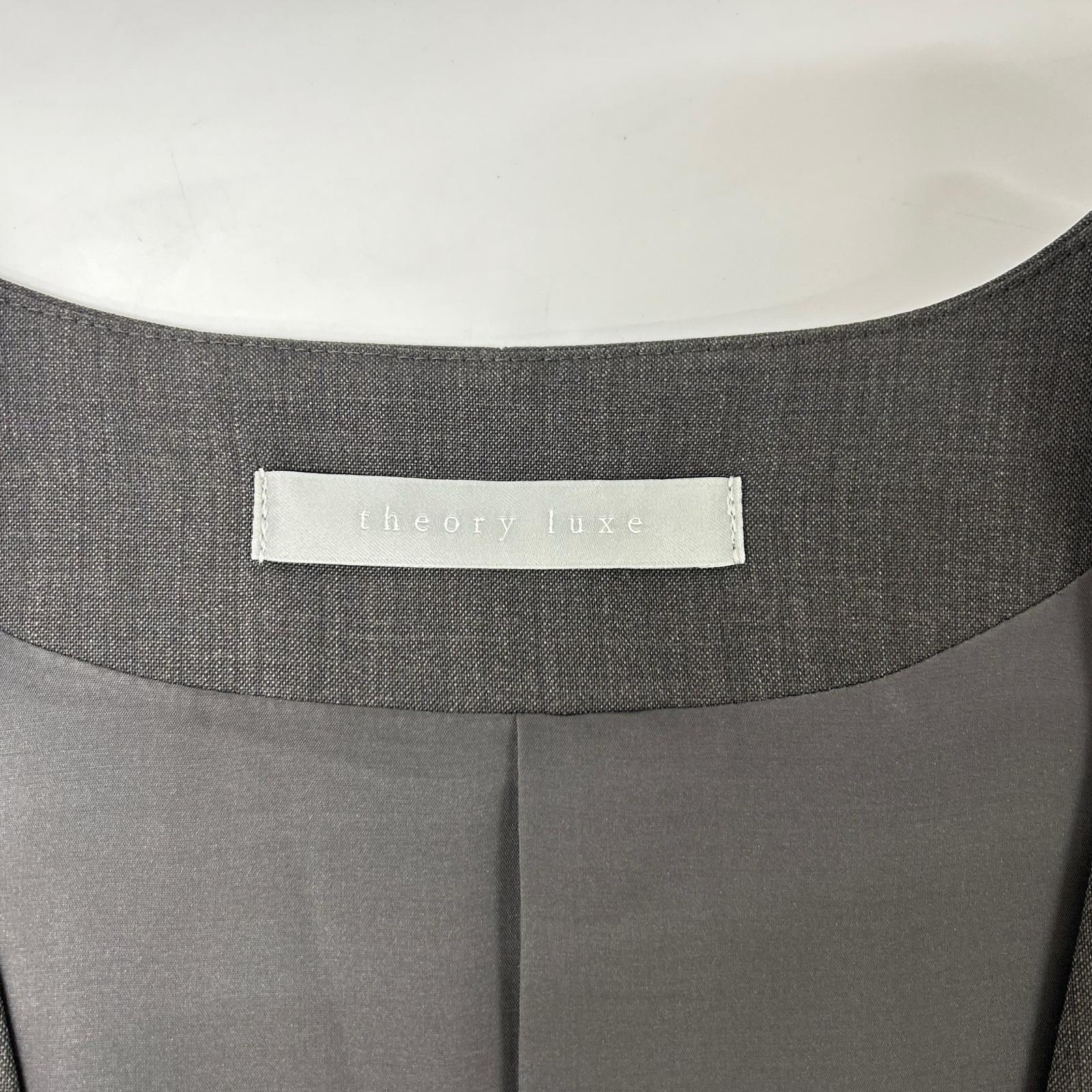 theory luxe セオリーリュクス 03-1102105 ブラウン カラーレスロングジレ ベスト
